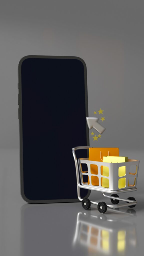 mobile seo device with shopping cart for ecommerce